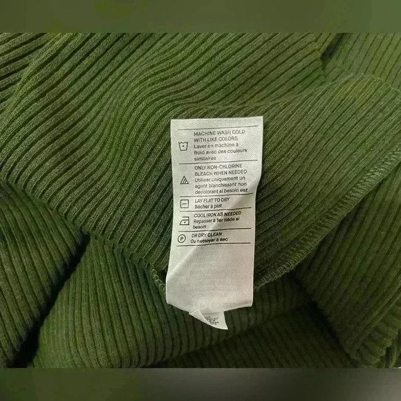 Vince Ribbed Twist Dress in Green (Size XL) NWT - Picture 7 of 8